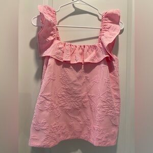 Lilly Pulitzer Zoya Ruffle Pink Top - Size 00.  NWT